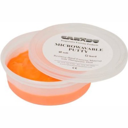 FABRICATION ENTERPRISES Theraputty® Microwaveable Exercise Putty, Soft, Orange, 4 Ounce 296852